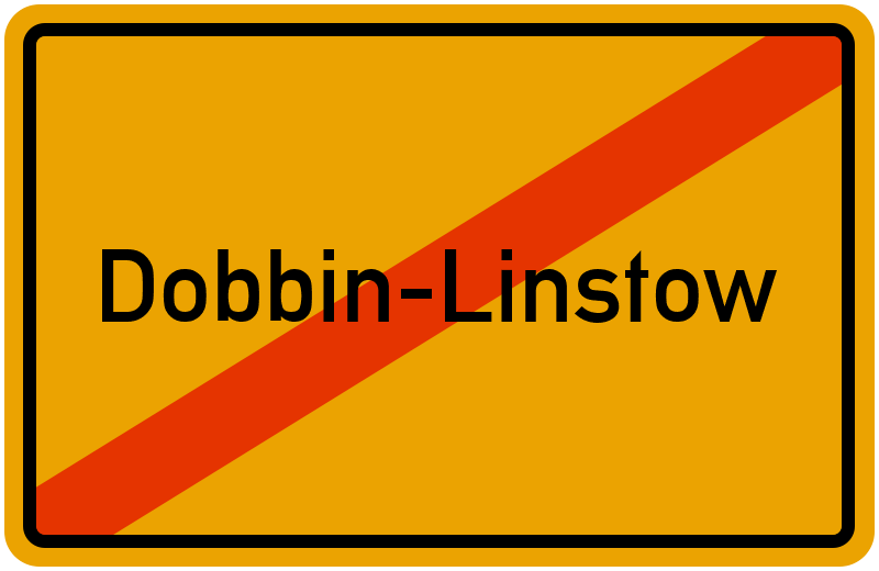 Ortsschild Dobbin-Linstow