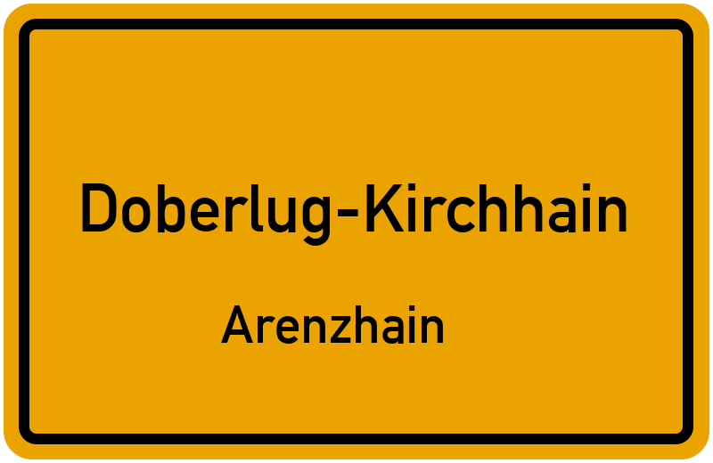Ortsschild Doberlug-Kirchhain