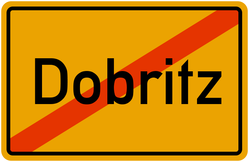 Ortsschild Dobritz