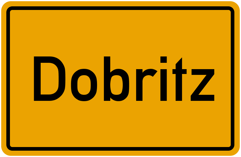 Ortsschild Dobritz
