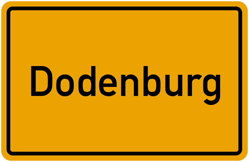 Ortsschild Dodenburg