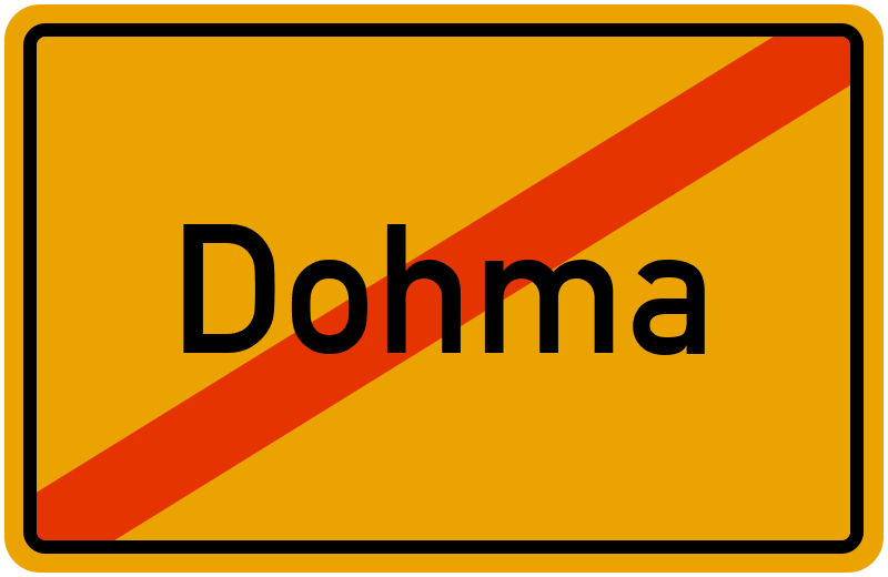 Ortsschild Dohma