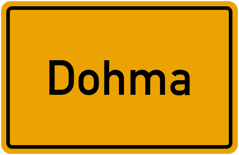 Ortsschild Dohma
