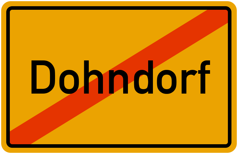 Ortsschild Dohndorf