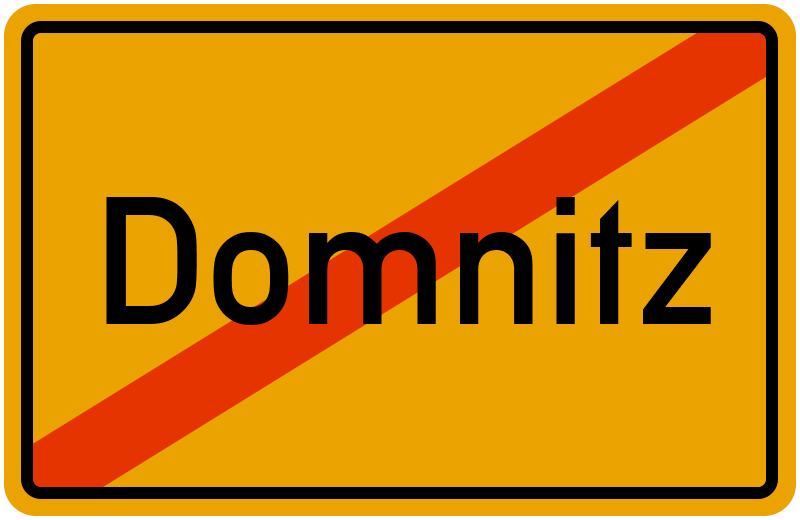 Ortsschild Domnitz
