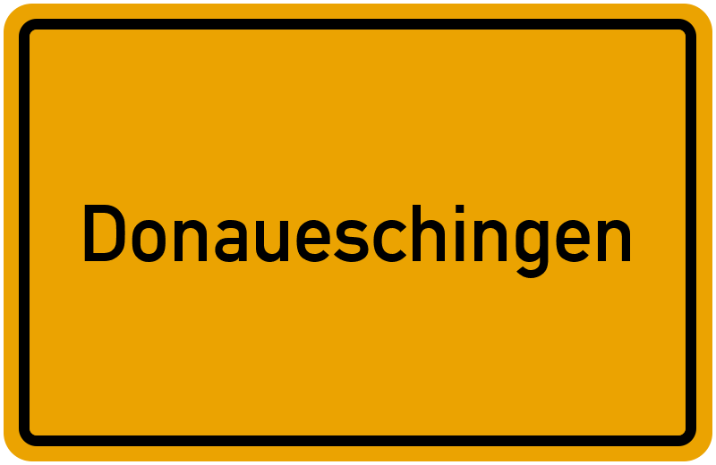 Ortsschild Donaueschingen
