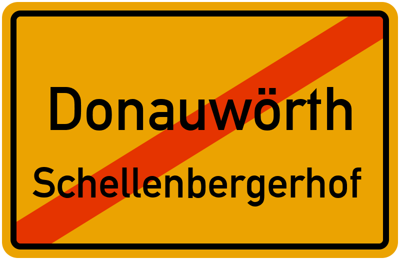 Ortsschild Donauwörth