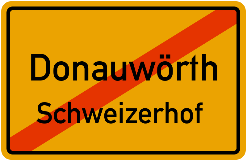 Ortsschild Donauwörth