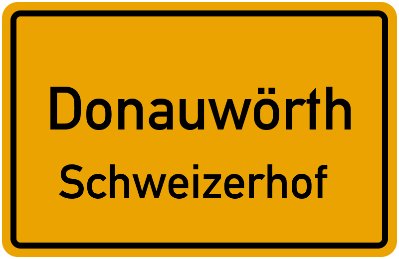 Ortsschild Donauwörth