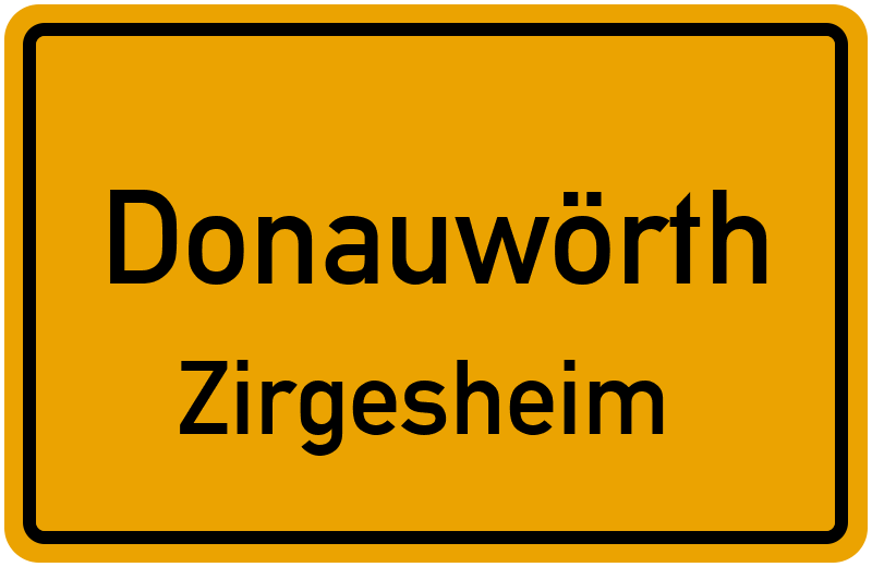 Ortsschild Donauwörth