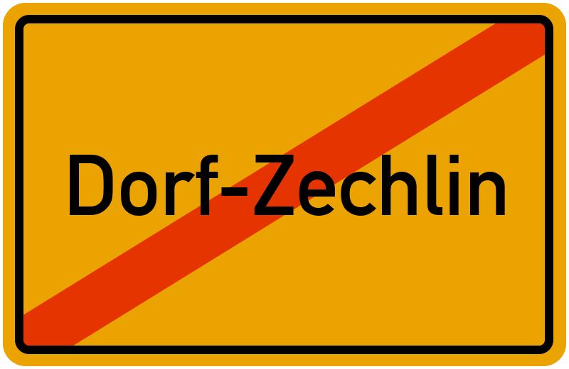 Ortsschild Dorf-Zechlin