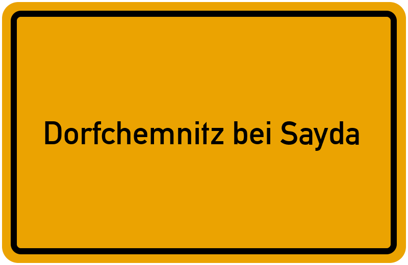 Ortsschild Dorfchemnitz bei Sayda
