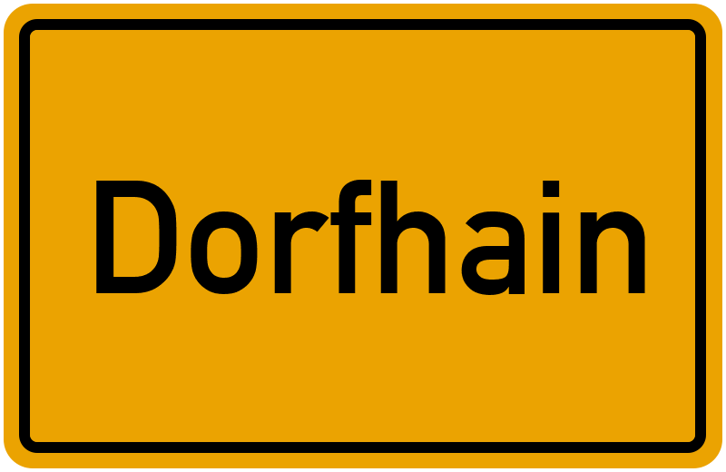 Ortsschild Dorfhain