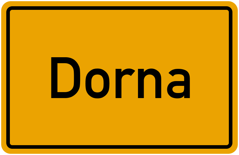Ortsschild Dorna