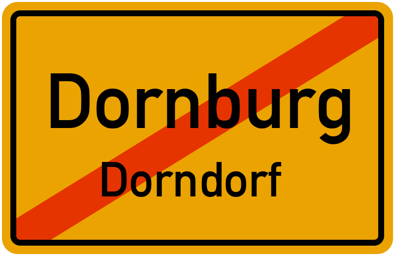 Ortsschild Dornburg