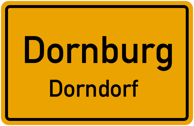 Ortsschild Dornburg