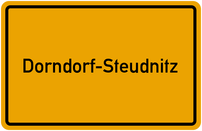Ortsschild Dorndorf-Steudnitz