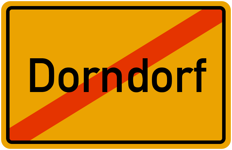 Ortsschild Dorndorf