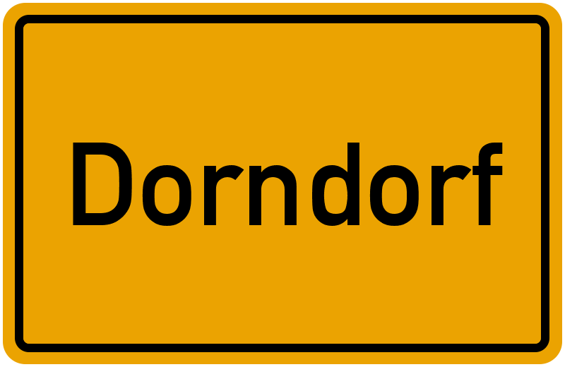 Ortsschild Dorndorf