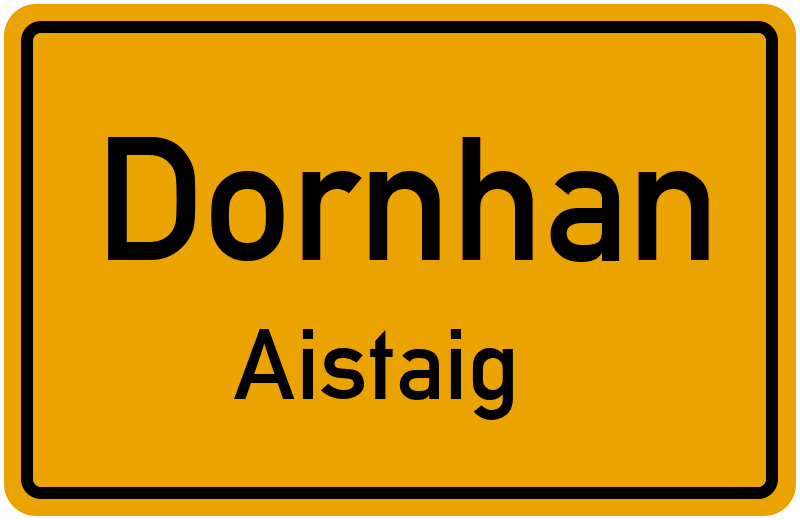 Ortsschild Dornhan