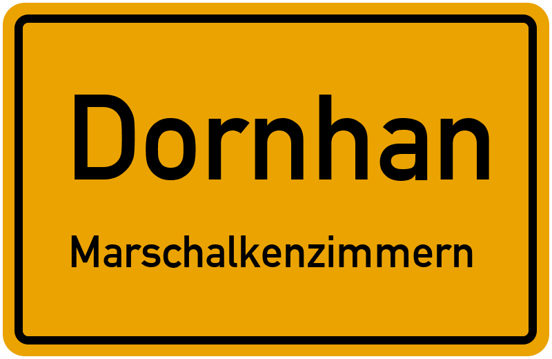 Ortsschild Dornhan