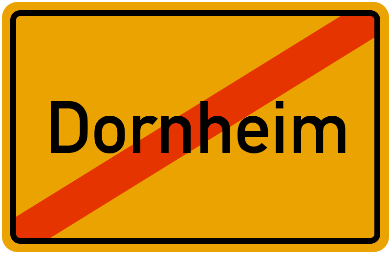 Ortsschild Dornheim