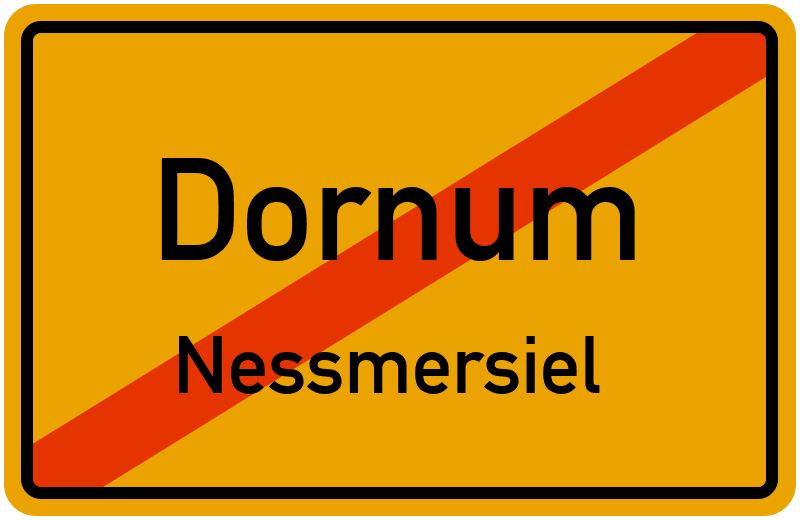 Ortsschild Dornum