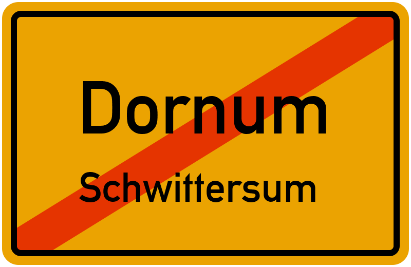 Ortsschild Dornum