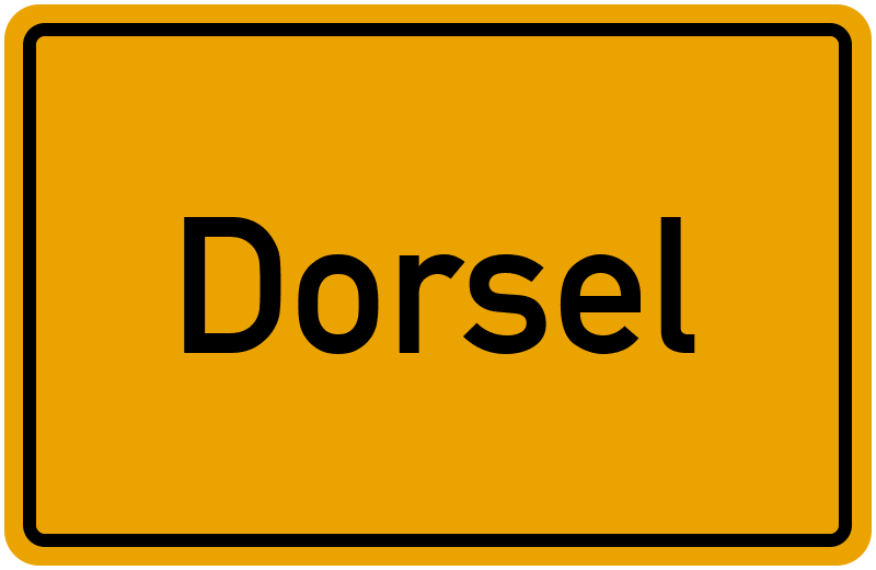 Ortsschild Dorsel