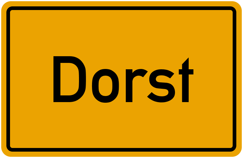 Ortsschild Dorst