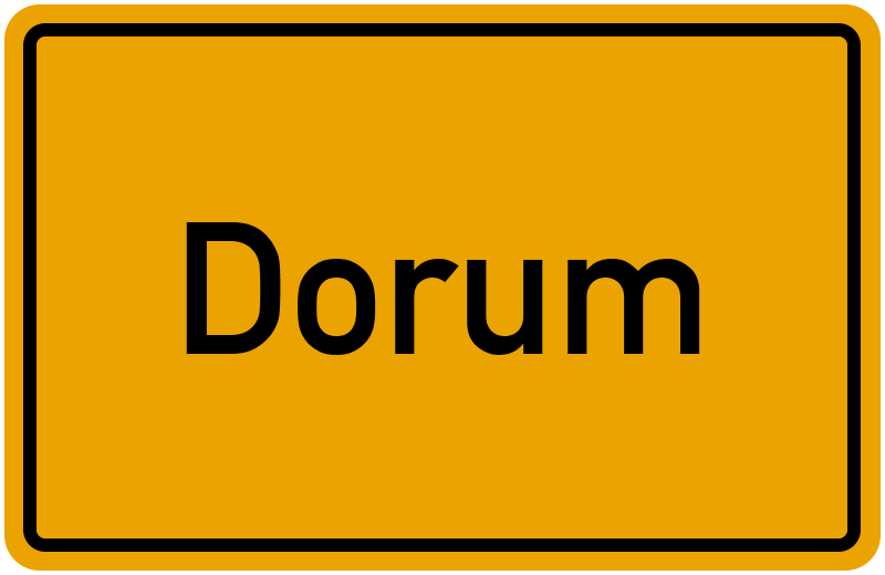 Ortsschild Dorum