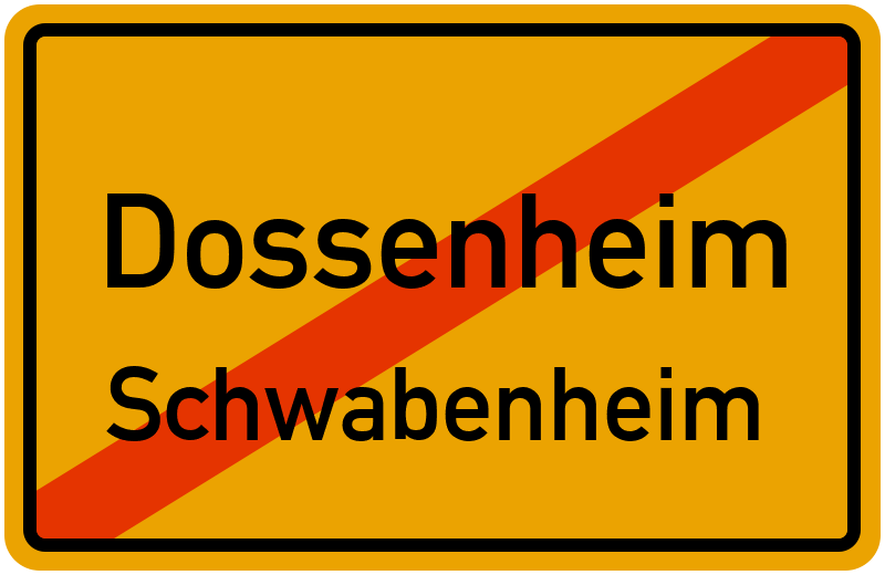 Ortsschild Dossenheim