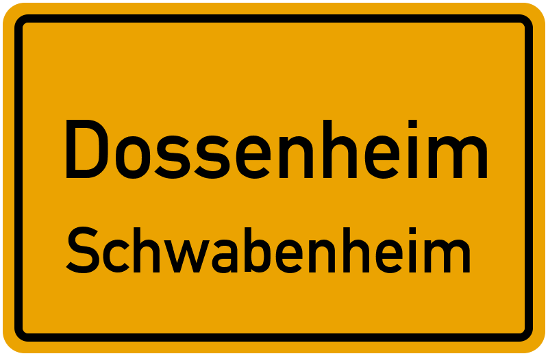 Ortsschild Dossenheim