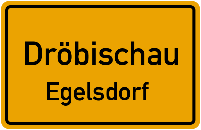 Ortsschild Dröbischau