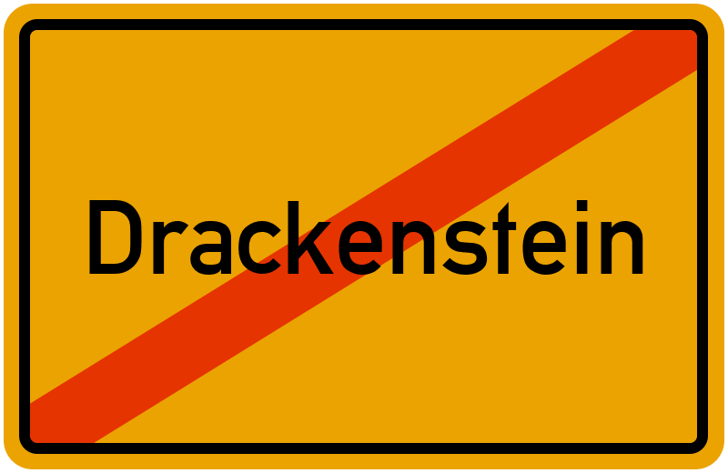 Ortsschild Drackenstein