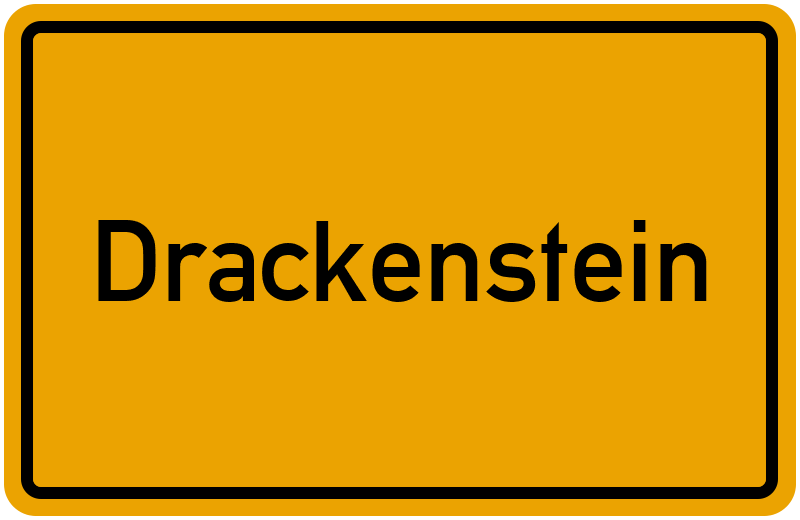 Ortsschild Drackenstein