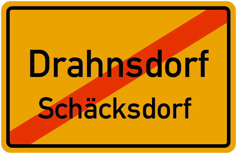 Ortsschild Drahnsdorf