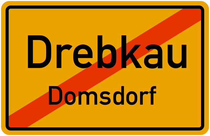 Ortsschild Drebkau