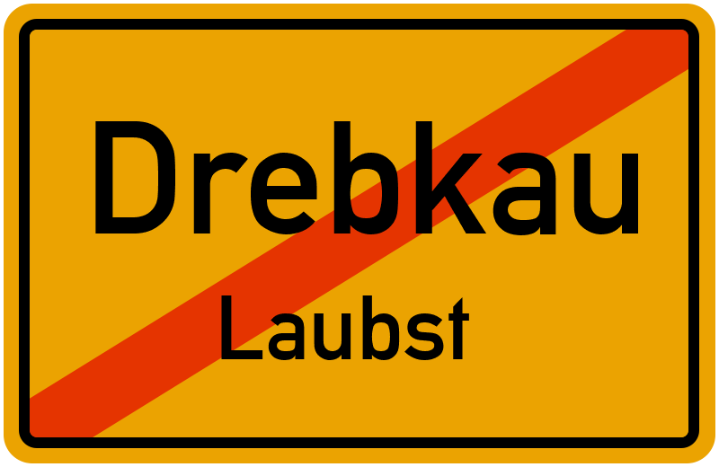 Ortsschild Drebkau