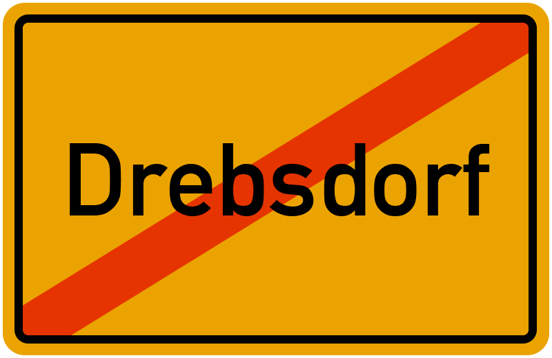 Ortsschild Drebsdorf