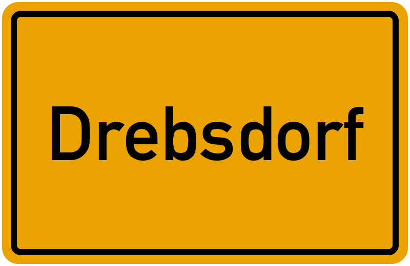 Ortsschild Drebsdorf
