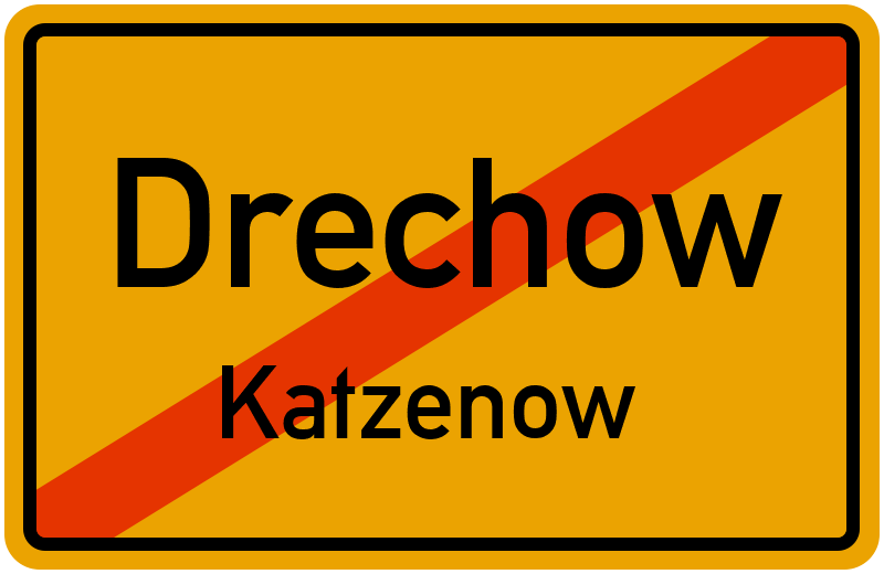 Ortsschild Drechow