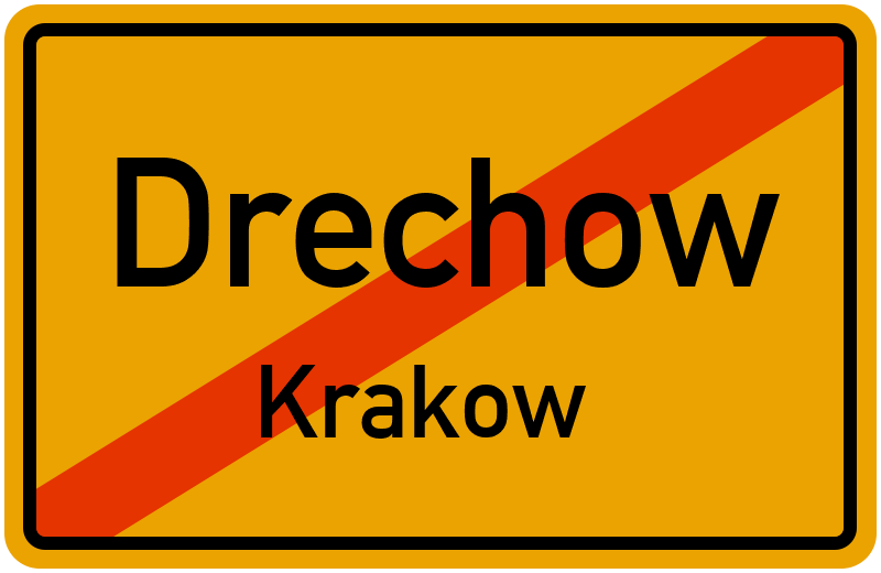 Ortsschild Drechow