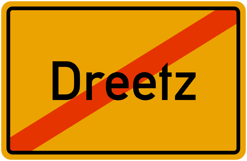 Ortsschild Dreetz