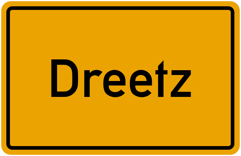 Ortsschild Dreetz
