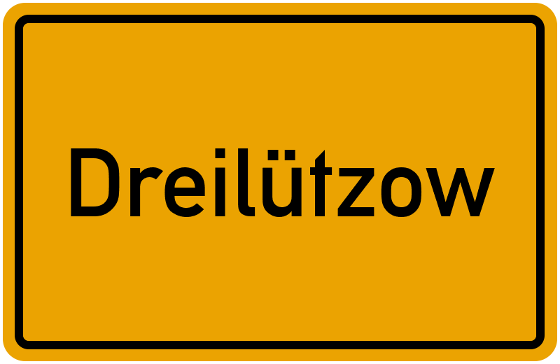 Ortsschild Dreilützow