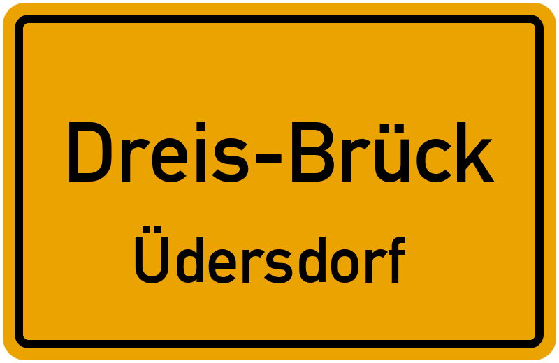 Ortsschild Dreis-Brück