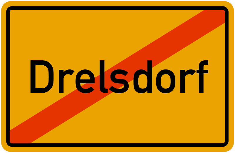 Ortsschild Drelsdorf