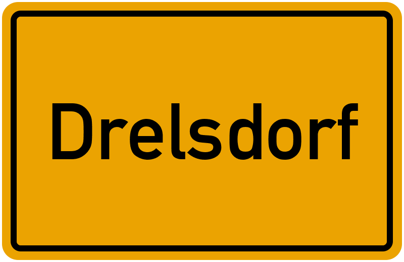 Ortsschild Drelsdorf
