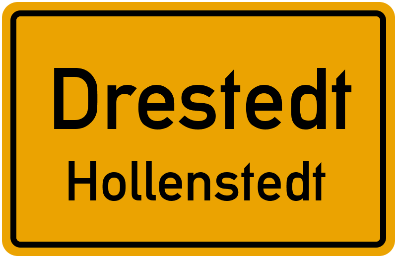 Ortsschild Drestedt